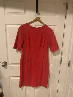 Vince Camuto Solid Pink Sheath Dress - Size M - Wedding Guest